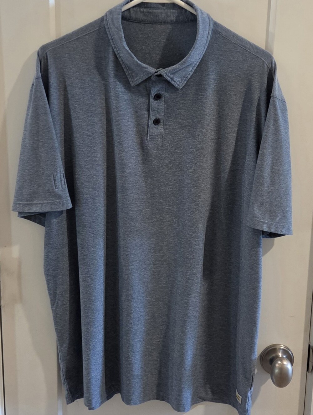 Vuori Strato Tech Dreamknit Polo Shirt - V188 - Size XL - Chambray Heather Blue